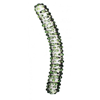 GV Glasdildo genoppte Gurke, 22 x 3-4 cm