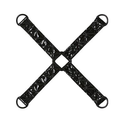 Sinfull - Hogtie Kreuzfessel - schwarz