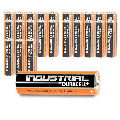 24 x DURACELL AA Mignon Alkaline LR06 Batterie MN1500 1,5V Industrial 24 Stk