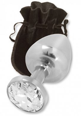 7,8 x 3,5 cm Buttplug Stainless Steel Crystal