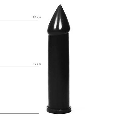 All Black Dildo 24 cm in Schwarz