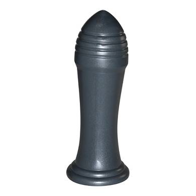 Groer Dildo mit Riffeln in Grau