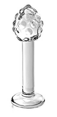 Deluxe Glas Butt Plug crystal clear. mundgeblasen