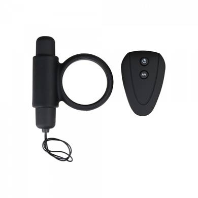 Vibrierender Penisring (Remote) -  4 cm - in Schwarz