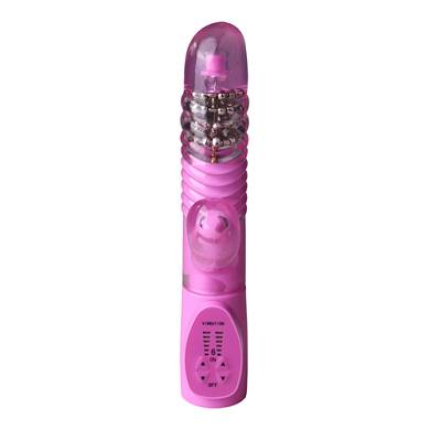 Stoender Vibrator mit Perlen in Pink