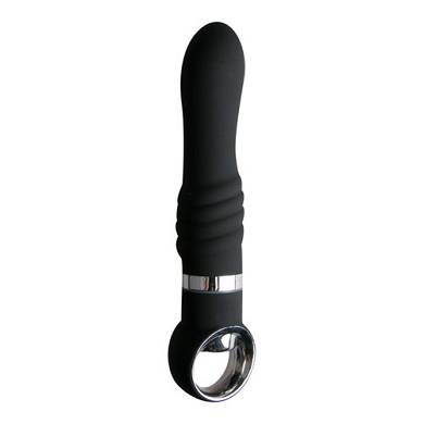 NO.13 Ribbed Pleaser Vibrator - Schwarz