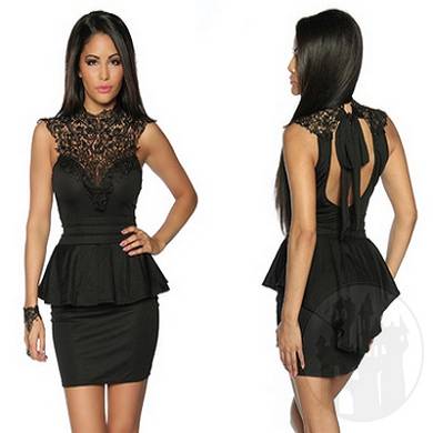 Vintage-Kleid mit Spitze