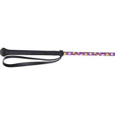 ELDORADO Gerte mit Herzen - 65 cm - lila Reitgerte Peitsche Pferde Reitpeitsche
