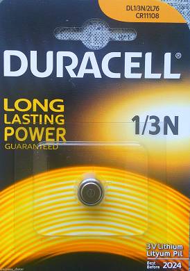 1 x Duracell DL1/3N 3V 1/3N Lithium (K58L)im Blister