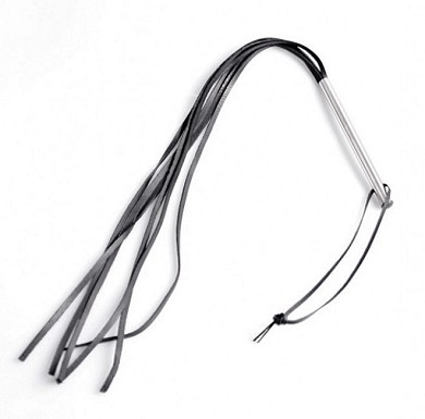 Leder Peitsche SHORTI Edelstahl