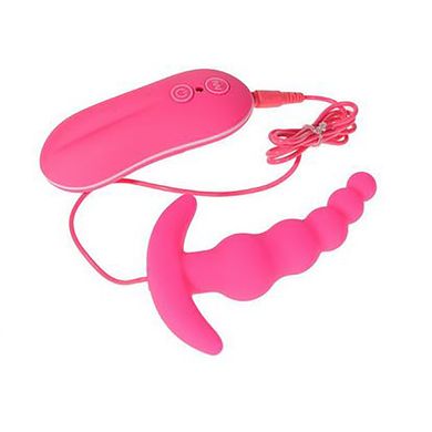  Anal Plug mit Vibration Anal Vibe Silikon formschner Vibrating Plug in pink