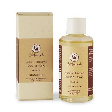 Seifenreich Körper- und Massageöl Milch und Honig. 1er Pack (1 x 100 ml)