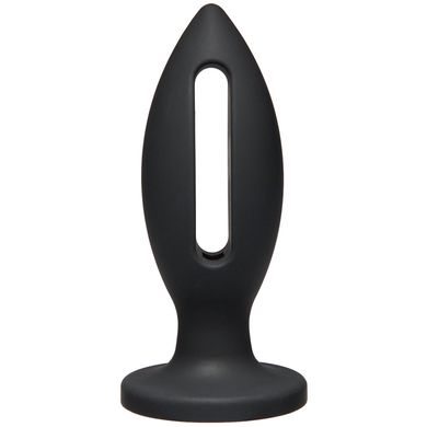 13 x 5 cm KINK by Doc Johnson - Lube Luge - Premium Silicone Buttplug medium black