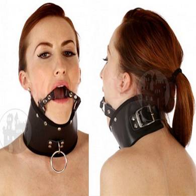 Leder Halsband mit Knebelring