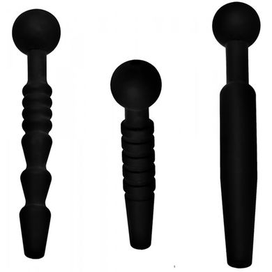 Dark Rods 3-teiliges Penisplug-Set aus Silikon