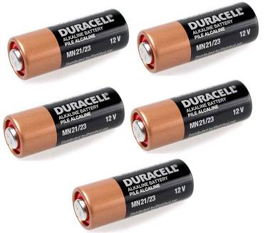 5x Batterie MN21 A23 23A Duracell Alkaline 12V K23A LRV08 GP23A E23A 8LR932 Bulk