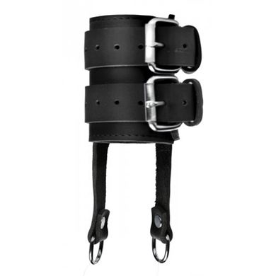 Harness aus Leder mit 2 Zuggurten fr Hoden