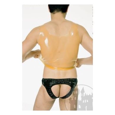 Latex Herrenslip mit RV, hinten offen