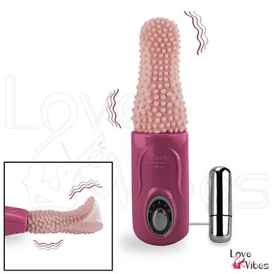 Vagina- & Klitorisstimulator mit genoppter Zunge