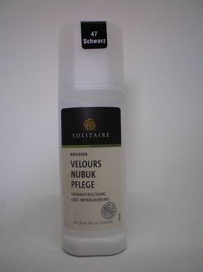 (6,47?/100ml)Velours Nubuk Wildleder Pflege Solitaire SCHWARZ Stic 75 ml
