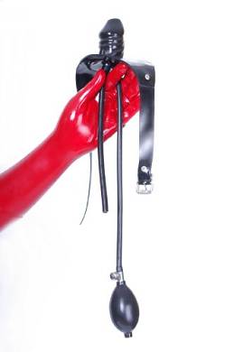 Latex Knebel - aufblasbarer Knebel mit Atemschlauch