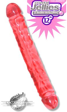 30 x 4 cm Crystal Jellies Jr.Doppeldildo pink