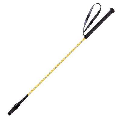 WHIP&GO "Fun Herzchen" Reitgerte, gelb, 65 cm