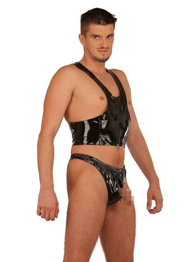 Lack Showmaster Slip mit Front-Reiverschluss