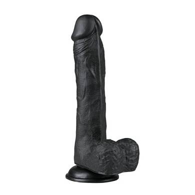 EasyToys ? Realistischer Dildo in Schwarz mit Saugnapf 23,5 cm