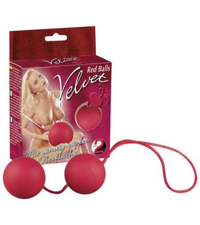 Lustkugeln mit samtiger Oberflche -Velvet Red Balls-