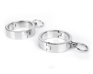 Handfesseln EDELSTAHL DeLuxe mit Ring der O