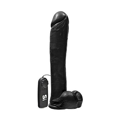 Exxtreme Dong mit Saugnapf und Vibration. 30 cm (12 in). Schwarz
