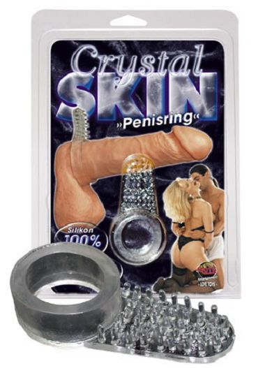 Penisring mit Klitorisreizer -Crystal Skin-