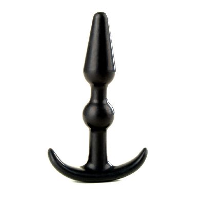 Silikon Buttplug - the smiling - schwarz