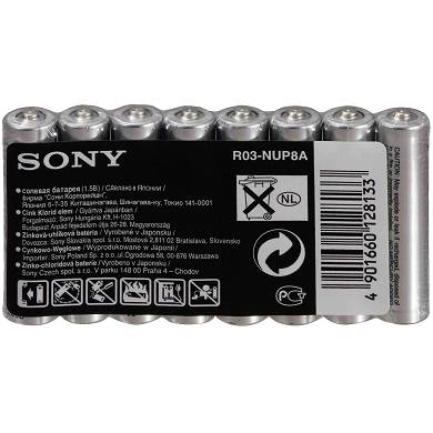 SONY 8er Schlauch Zink-Kohle AAA Micro, 1,5 V Batterien AAA Micro