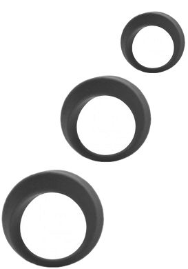 Cockring-Set Silicone Ornament Enhance No. I grey