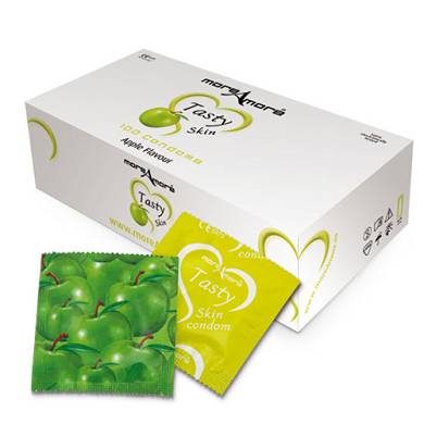 MoreAmore Tasty Skin Apfel Kondome 100 Stck