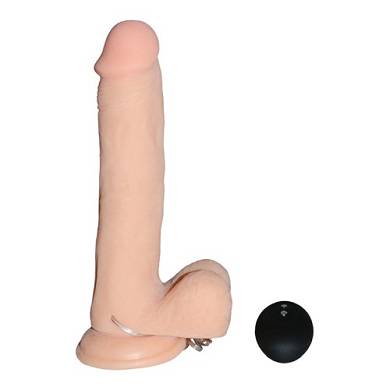 Realistischer Vibrator (23,5 cm) mit Hoden
