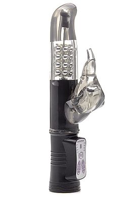22 x 3 cm Perlenvibrator Shots Toys Elephant in schwarz
