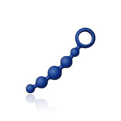 Joyballs Analkette aus Silikon 17cm - blau