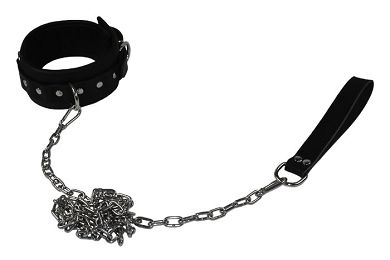 Halsband mit Hundeleine - EDELSTAHL