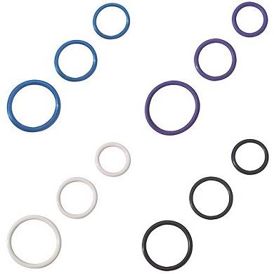 Spartacus Spanngummi 3 Cock Ring Set - Weiß - Spartacus Stretch Rubber 3 Cock Ring S