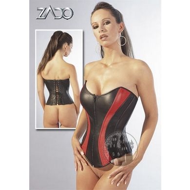 Leder Korsett schwarz/rot