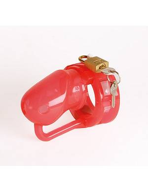 Malesation - Penis Cage Silicone small red-clear