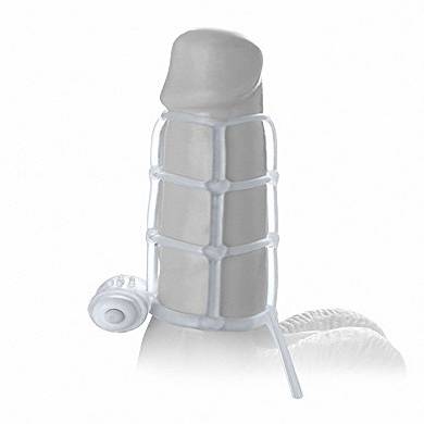 Fantasy X-Tensions - Vibrating Cock Cage - Penis Sleeve / Penishülle - ca. 12 cm lang