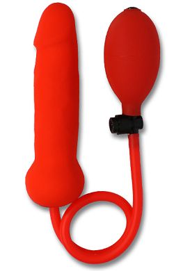 17 cm Pumpdildo - Inflatable Silicone Dong red