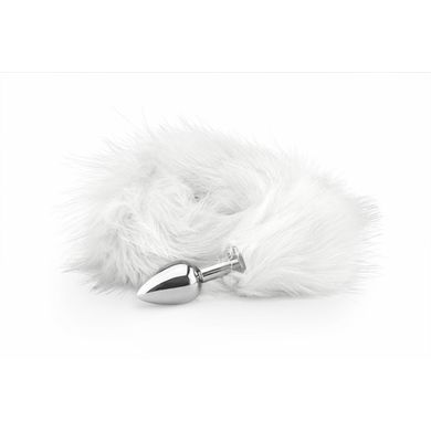  Buttplug Analplug mit aufregendem weiem Fell Fuchsschwanz Fox Tail