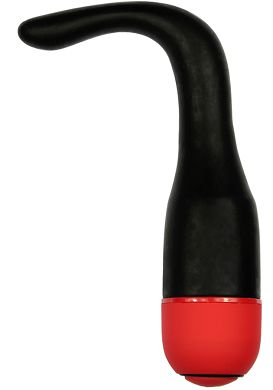 8 x 1,7 cm Butt Plus Silikon Prostate Plug schwarz/rot