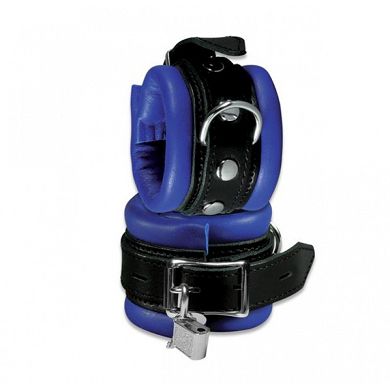 Handfessel Essential - abschließbar blau/schwarz