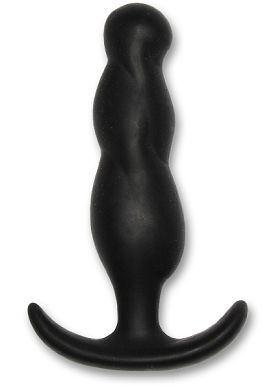 10 x 2,5 cm Smiling butt plug tripple 100% Silikon schwarz